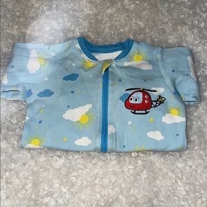 9m Tuffy Blue Airplane Print Kids One Piece NWOT